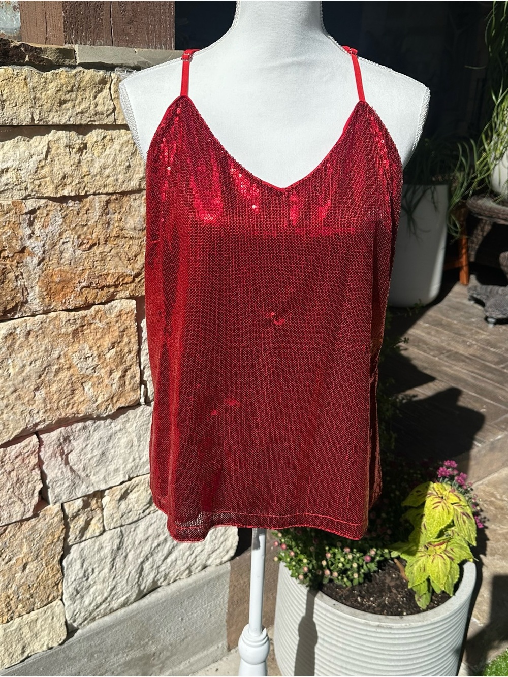 Label on Red Women's Top